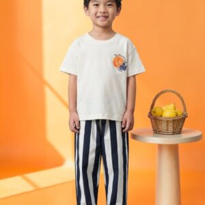 Fruit Fiesta kids’ cotton 2-piece set by Citric Stories, view 1