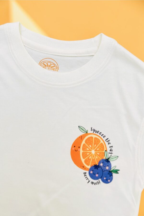 Citrus Print tee close-up