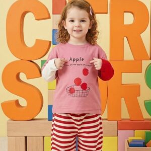 Apple Berry kids’ winter co-ord set by Citric Stories, view 1